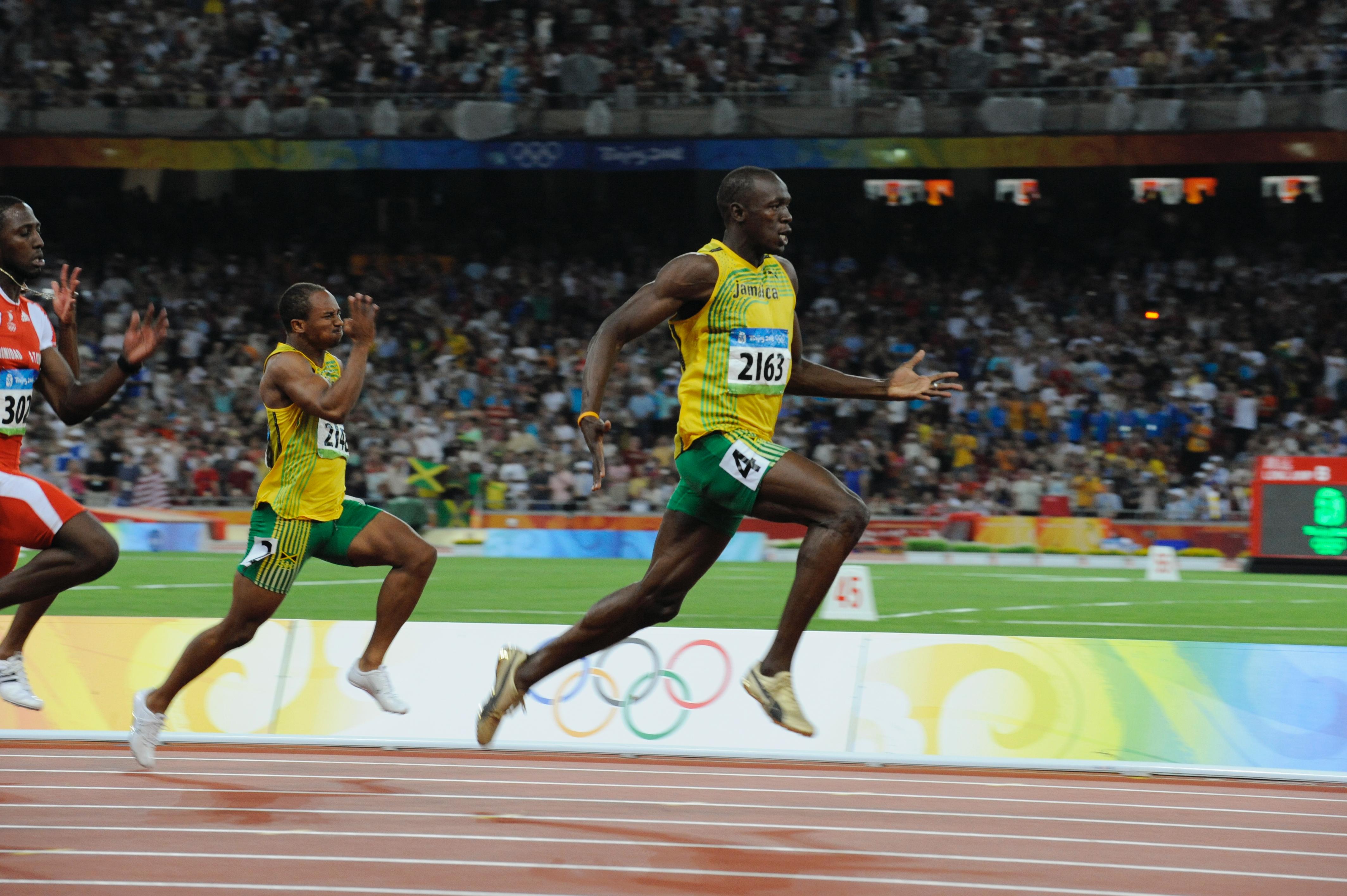 Beijing 2008 OG, Athletics, 100m Men - Final, Usain BOLT (JAM) 1st.
