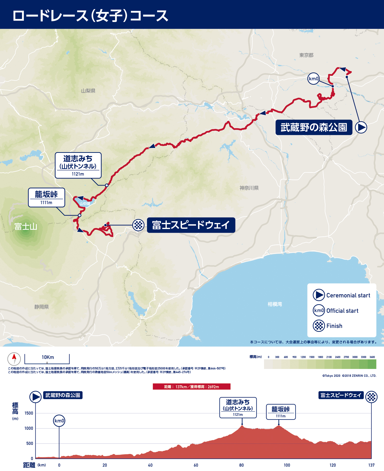 五輪 自転車 コース 詳細 山梨